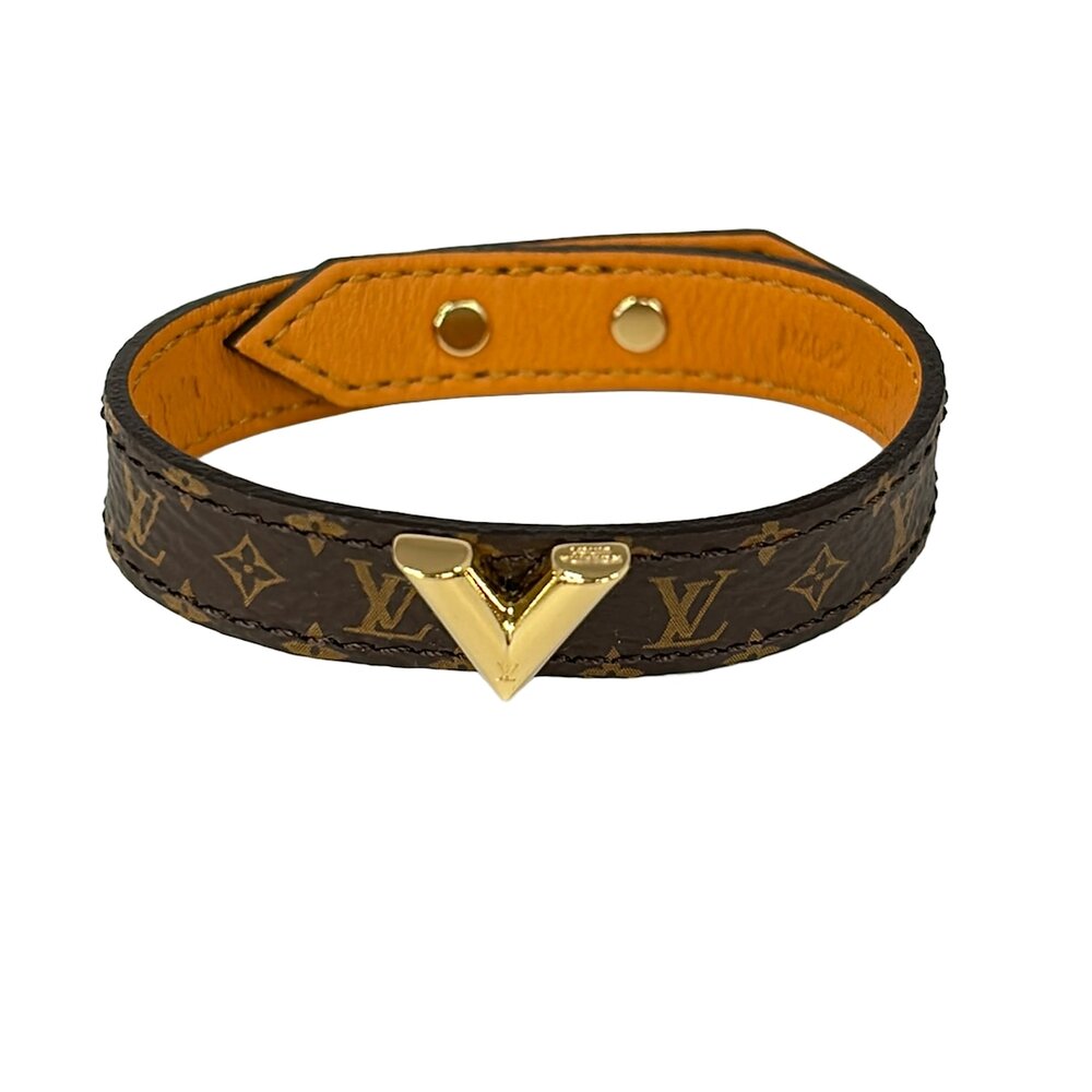 Louis Vuitton Brass Essential V Monogram Bracelet M6042F
